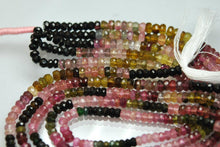 Load image into Gallery viewer, 14.5 Inch-Super-Finest- Multi Tourmaline Faceted Rondelles 4.5-5mm Full 14.5 Inch Strand,Super Finest Quality - Jalvi &amp; Co.