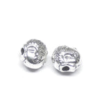 14 Buddha Spacer Beads Antique Silver Tone Meditation Bead - SC144