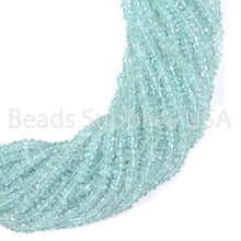 Load image into Gallery viewer, 14" Full Strand, Aquamarine Plain Button Shape Gemstone Beads, Aquamarine Beads, 4-6mm - Jalvi &amp; Co.
