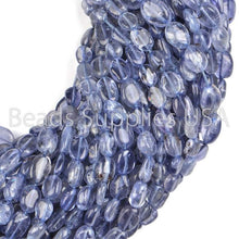 Load image into Gallery viewer, 14&quot; Full Strand, Iolite Water Sapphire Smooth Oval Shape Gemstone Beads, Garnet Beads, 7-10mm - Jalvi &amp; Co.