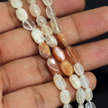Load image into Gallery viewer, 14&quot; Full Strand, Multi Moonstone Smooth Oval Shape Gemstone Beads, Multi Moonstone Beads, 9-10mm - Jalvi &amp; Co.