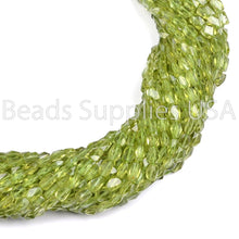 Load image into Gallery viewer, 14&quot; Full Strand, Peridot Faceted Oval Shape Gemstone Beads, Peridot Beads, 5-6mm - Jalvi &amp; Co.