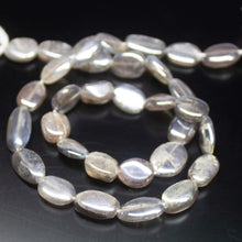 Load image into Gallery viewer, 14 inch, 10-15mm, Silver Coated Labradorite Smooth Oval Beads, Labradorite Beads - Jalvi &amp; Co.