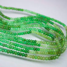 Load image into Gallery viewer, 14 inch, 3mm 3.5mm, Shaded Chrysoprase Smooth Rondelle Shape Beads, Chrysoprase Bead - Jalvi &amp; Co.
