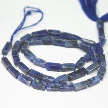 Load image into Gallery viewer, 14 inch, 5-12mm, Blue Sodalite Smooth Rectangle Beads, Sodalite Beads - Jalvi &amp; Co.