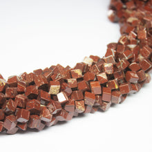 Load image into Gallery viewer, 14 inch, 7-8mm, Natural Red Jasper Smooth 3D Cube Square Beads, Jasper Beads - Jalvi &amp; Co.