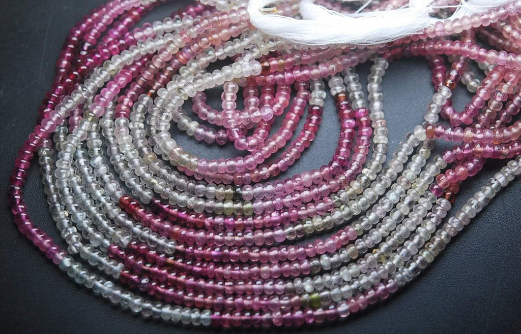 14 Inch, Faceted Roundells,Size 4-4.5mm Aporox Multi Sapphire - Jalvi & Co.