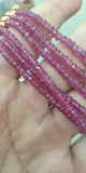 14 Inch Full Strand, Natural Pink Sapphire Faceted Rondelles Shape, 4-5mm