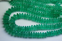 Load image into Gallery viewer, 14 Inch Long Strand Superb-Green Onyx Faceted German Cutting Rondelle, 6-8mm Size, - Jalvi &amp; Co.