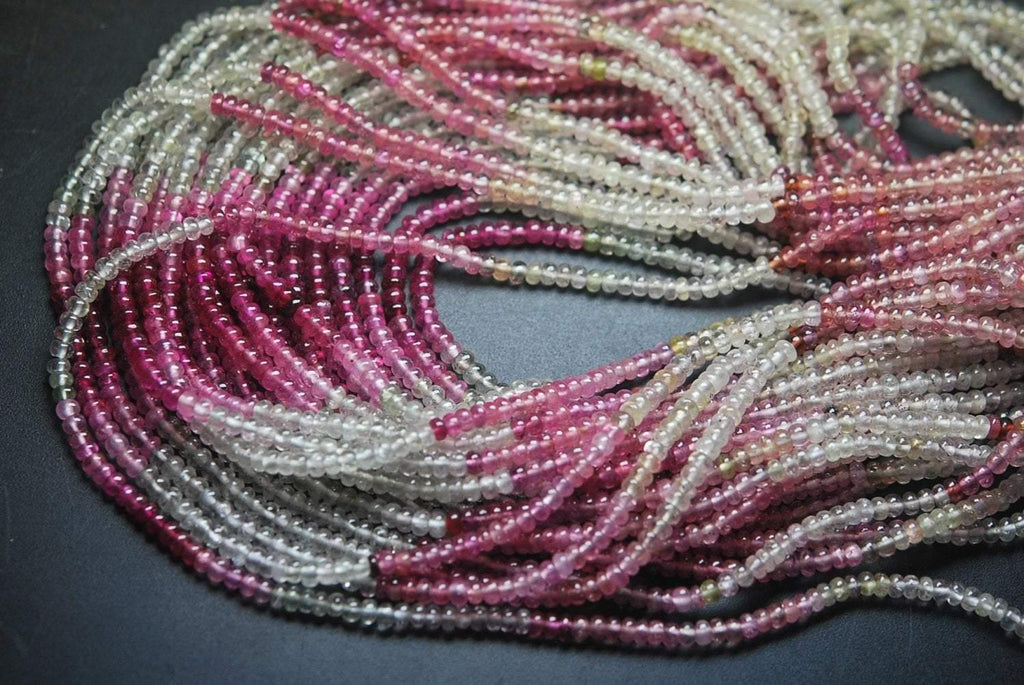 14 Inch Smooth Roundells,Size 4-4.5mm Approx Multi Sapphire - Jalvi & Co.