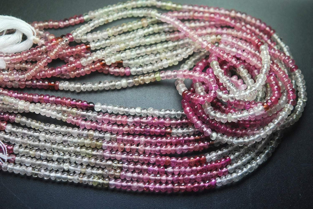 14 Inch Smooth Roundells,Size 4-4.5mm Approx Multi Sapphire - Jalvi & Co.