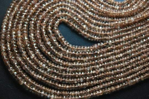 14 Inch Strand Andalusite Faceted Rondelles, 3-4mm - Jalvi & Co.