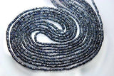 14 Inch Strand, Finest Quality, Natural Australian Sapphire Micro Faceted Rondelle Beads 2.75-3mm Approx.