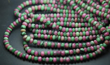 Load image into Gallery viewer, 14 Inch Strand, Finest Quality, Natural Ruby Zoisite Faceted Rondelle, 5.5mm Size - Jalvi &amp; Co.