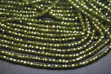 Load image into Gallery viewer, 14 Inch Strand Of Machine Cut Quality Vessonie Color Zircon Micro Faceted Rondells, Size 3mm - Jalvi &amp; Co.