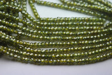 Load image into Gallery viewer, 14 Inch Strand Of Machine Cut Quality Vessonie Color Zircon Micro Faceted Rondells, Size 3mm - Jalvi &amp; Co.