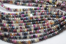 Load image into Gallery viewer, 14 Inch Strand,Mystic Natural Mixed Sapphire Faceted Rondelles, 4-4.5mm Size - Jalvi &amp; Co.