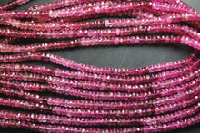 Load image into Gallery viewer, 14 Inch Strand,Super-Finest-Shaded Pink Tourmaline Faceted Rondelles 3-3.5mm Size - Jalvi &amp; Co.