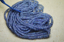Load image into Gallery viewer, 14 Inch Strand,Super Finest, Super Rare,Tanzanite Smooth Rondells, 3-5mm Size, - Jalvi &amp; Co.