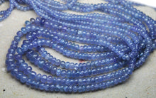 Load image into Gallery viewer, 14 Inch Strand,Super Finest, Super Rare,Tanzanite Smooth Rondells, 3-5mm Size, - Jalvi &amp; Co.
