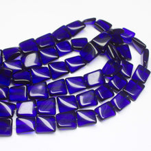 Load image into Gallery viewer, 14 inches, 12-14mm, Blue Tanzanite Quartz Smooth Plain Twisted Rectangle Beads - Jalvi &amp; Co.