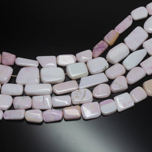 14 inches, 20-40mm, Peruvian Pink Opal Smooth Plain Tumble Nugget Loose Gemstone Beads, Opal Beads - Jalvi & Co.
