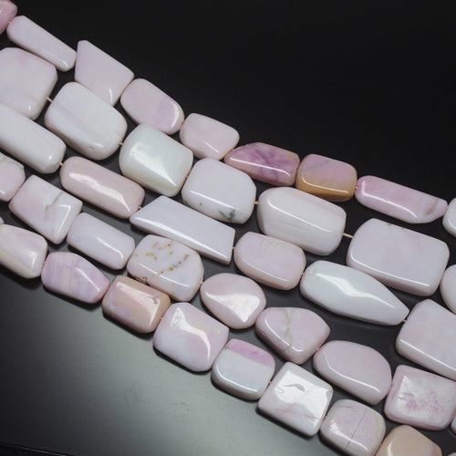 14 inches, 20-40mm, Peruvian Pink Opal Smooth Plain Tumble Nugget Loose Gemstone Beads, Opal Beads - Jalvi & Co.