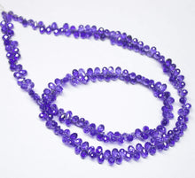 Load image into Gallery viewer, 14 inches, 5mm, Purple Zircon Faceted Teardrop Briolette Loose Gemstone Beads, Zircon Beads - Jalvi &amp; Co.