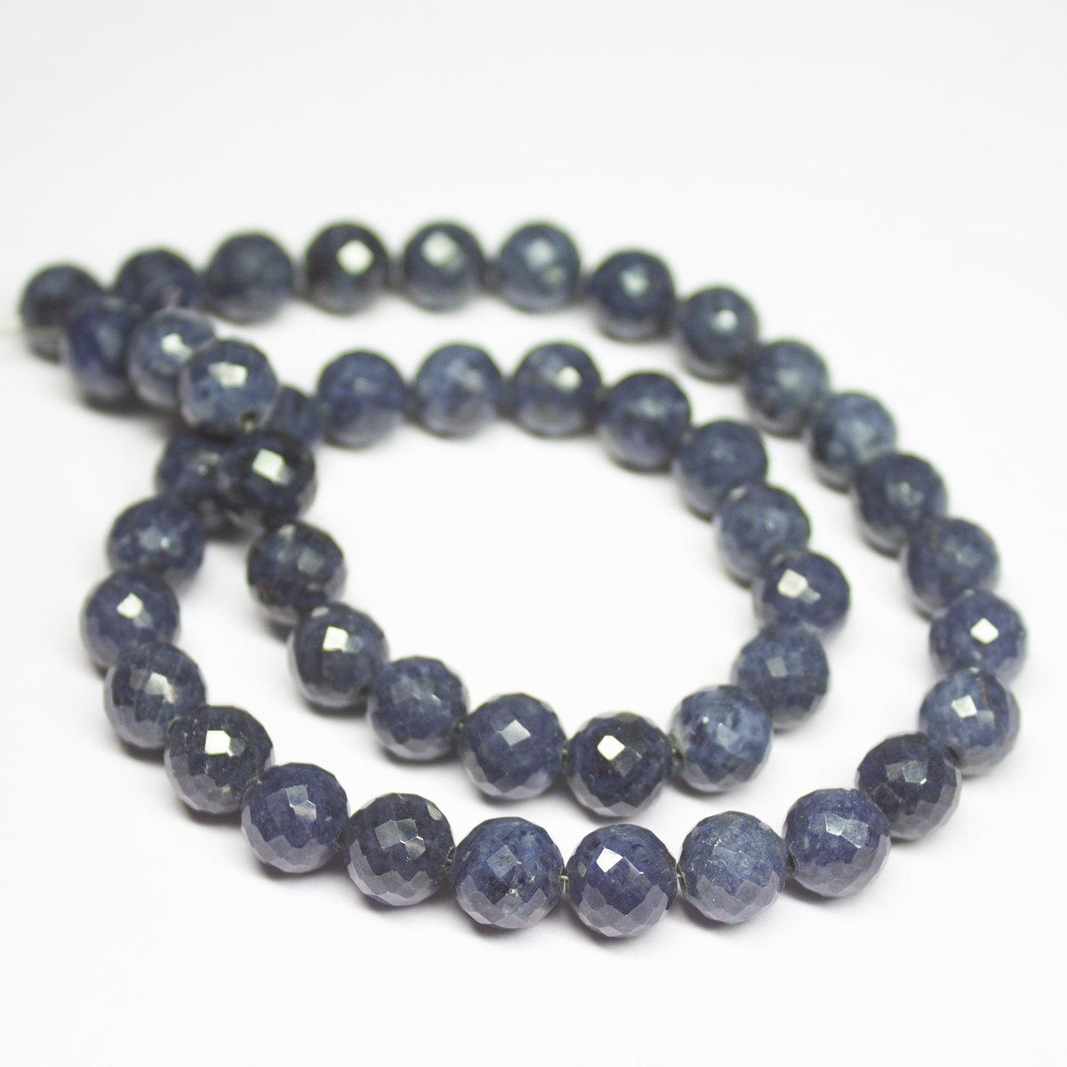 15 inch, 2mm, Natural Blue Sapphire Smooth Rondelle Shape Tiny