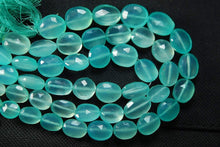 Load image into Gallery viewer, 14 Inches, Aqua Chalcedony Faceted Oval Nuggets Shape, 12-13mm Size, Wholesale Price - Jalvi &amp; Co.