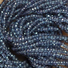 Load image into Gallery viewer, 14 Inches Strand Blue Mystic Quartz Faceted Rondelle 3.5mm - Jalvi &amp; Co.