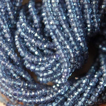 Load image into Gallery viewer, 14 Inches Strand Blue Mystic Quartz Faceted Rondelle 3.5mm - Jalvi &amp; Co.