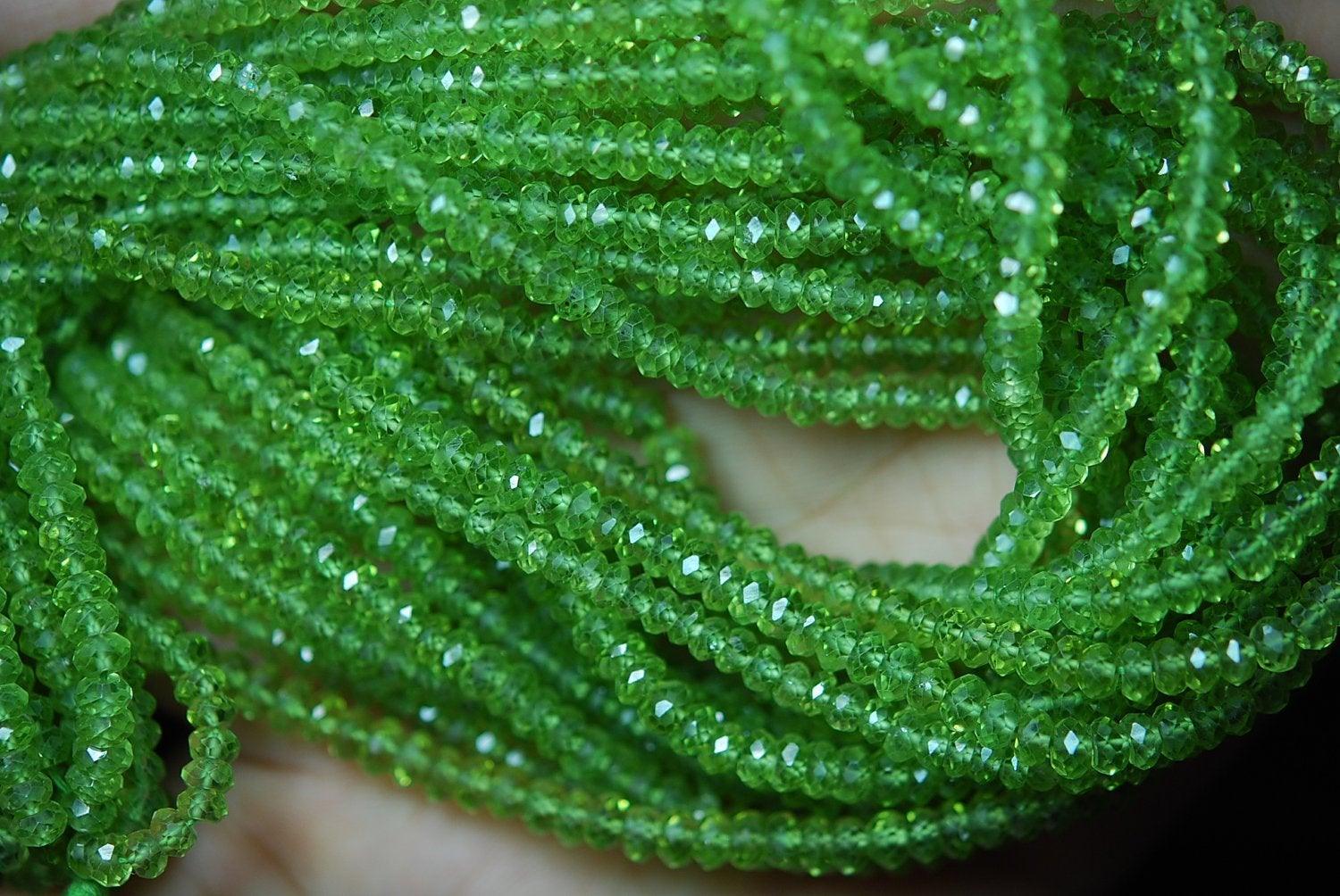 14 inches 2024 natural green pefidot 5-7.5 mm