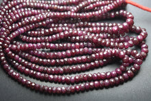 Load image into Gallery viewer, 14 Inches Strand, Natural African Ruby Micro Faceted Rondelles Beads 3.5-5mm Aprx - Jalvi &amp; Co.