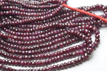 Load image into Gallery viewer, 14 Inches Strand, Natural African Ruby Micro Faceted Rondelles Beads 3.5-5mm Aprx - Jalvi &amp; Co.