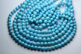 14 Inches Strand, Natural Arizona Sleeping Beauty Turquoise Smooth Round Rondelles,Size 6.5-7mm