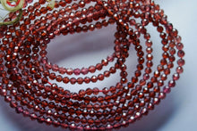 Load image into Gallery viewer, 14 Inches Strand, Natural Mozambique Garnet Faceted Round Ball Beads 3.25mm - Jalvi &amp; Co.