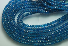 Load image into Gallery viewer, 14 Inches Super Finest Quality Neon Blue Apatite Size 4.50mm - Jalvi &amp; Co.
