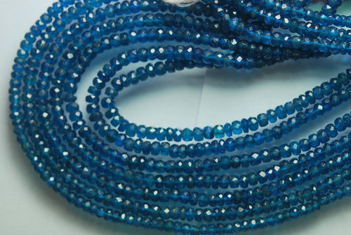14 Inches Super Finest Quality Neon Blue Apatite Size 4.50mm - Jalvi & Co.