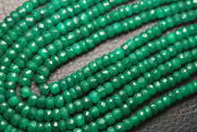 Load image into Gallery viewer, 14 Inches, Super Rare Finest Quality Dyed Natural Ruby Emerald Micro Faceted Rondelle, 3-5mm - Jalvi &amp; Co.