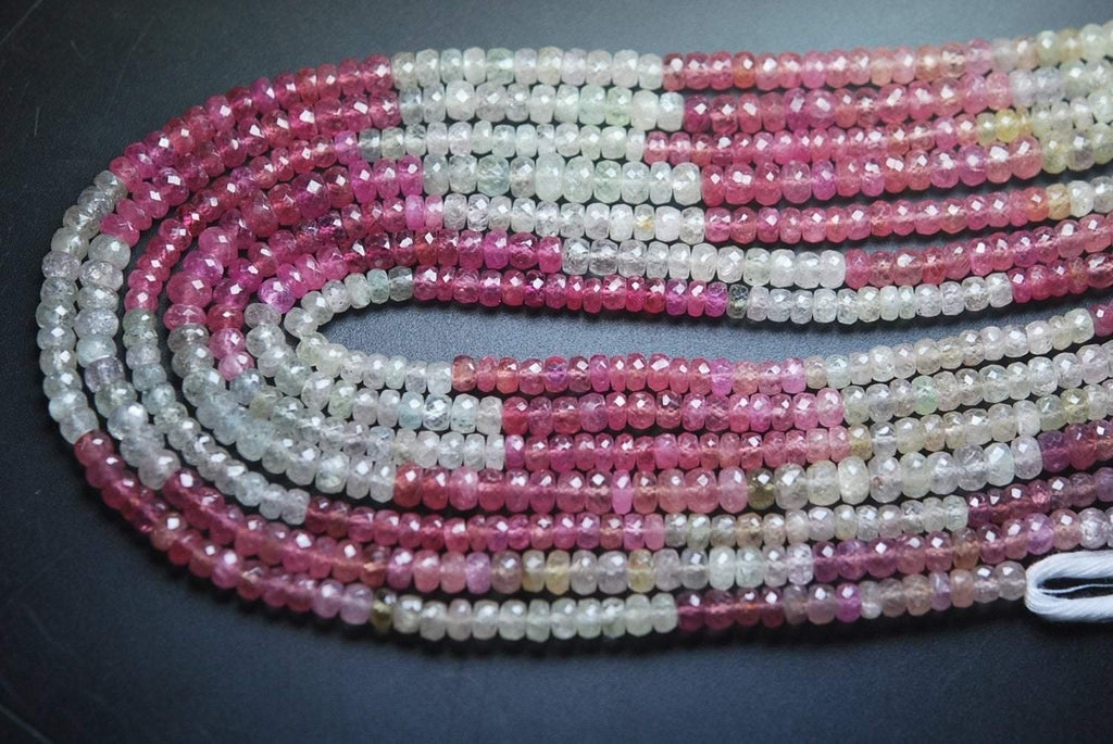 14 Inch,Super Finest Quality,Supernatural Multi Sapphire Faceted Roundells,Size 4.5-5mm Aprx - Jalvi & Co.