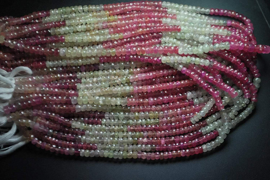 14 Inch,Super Finest Quality,Supernatural Multi Sapphire Faceted Roundells,Size 4.5-5mm Aprx - Jalvi & Co.