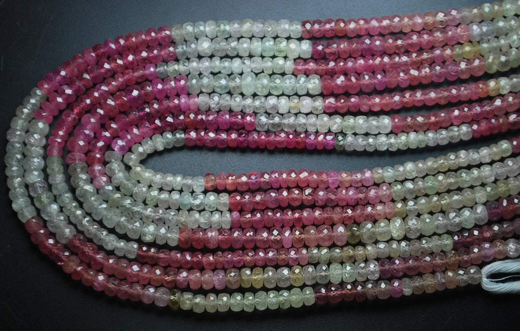 14 Inch,Super Finest Quality,Supernatural Multi Sapphire Faceted Roundells,Size 4.5-5mm Aprx - Jalvi & Co.