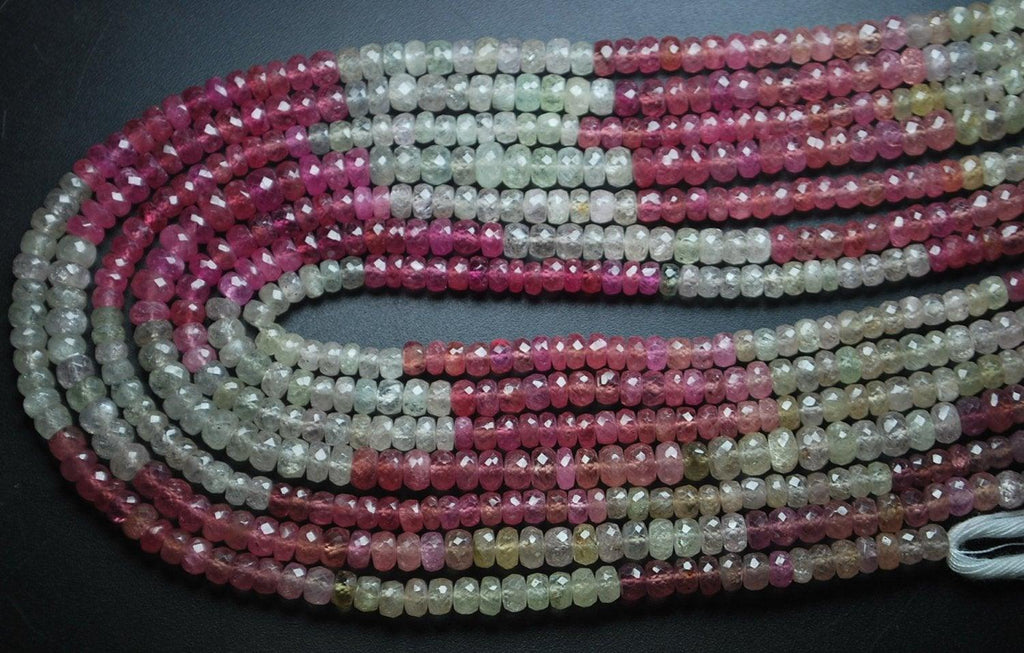 14 Inch,Super Finest Quality,Supernatural Multi Sapphire Faceted Roundells,Size 5-5.5mm Aprx - Jalvi & Co.