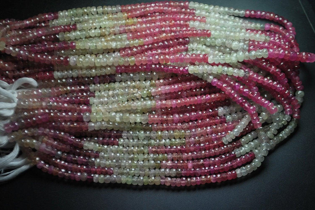 14 Inch,Super Finest Quality,Supernatural Multi Sapphire Faceted Roundells,Size 5-5.5mm Aprx - Jalvi & Co.