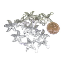 Load image into Gallery viewer, 14 Starfish Charms Antique Silver Tone Aquatic Charm - Jalvi &amp; Co.