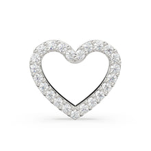 Load image into Gallery viewer, 14k 18k Heart Solid Gold and Diamonds Charm / Diamond Heart Charm / 9.7x8.5mm - Jalvi &amp; Co.