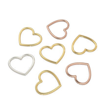 Load image into Gallery viewer, 14k 18k Heart Solid Gold Charm / 20 Gauge Gold Heart Charm / 10mm - Jalvi &amp; Co.