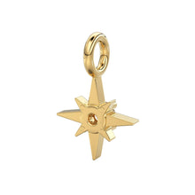 Load image into Gallery viewer, 14k 18k Solid Gold Diamond Star Charm / Petite Brilliant Diamond Charm / Star Charm / Christmas Sale - Jalvi &amp; Co.