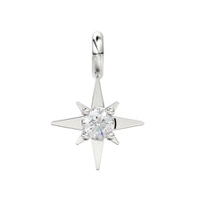 Load image into Gallery viewer, 14k 18k Solid Gold Diamond Star Charm / Petite Brilliant Diamond Charm / Star Charm / Christmas Sale - Jalvi &amp; Co.